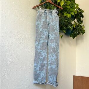 Levi's Ganni Collab Straight Leg Jean with Floral pattern